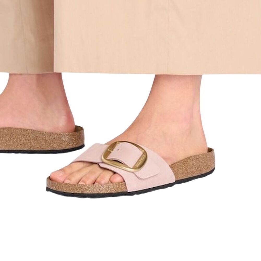 Birkenstock Madrid Big Buckle Women's Sandals Soft Pink 7 Leather Summer Spring - Picture 3 of 12